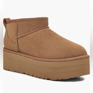 Ugg Classic Ultra Mini Platform Boot - size 7 - color chestnut
